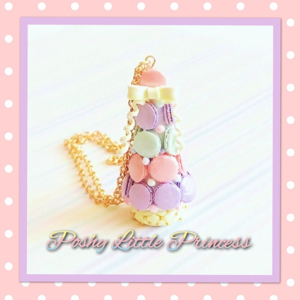 Yellow Macaron Tower Necklace